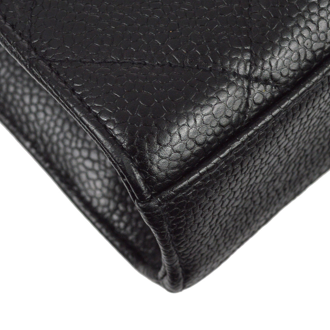 Top Quality Chanel 1991-1994 Black Caviar Briefcase