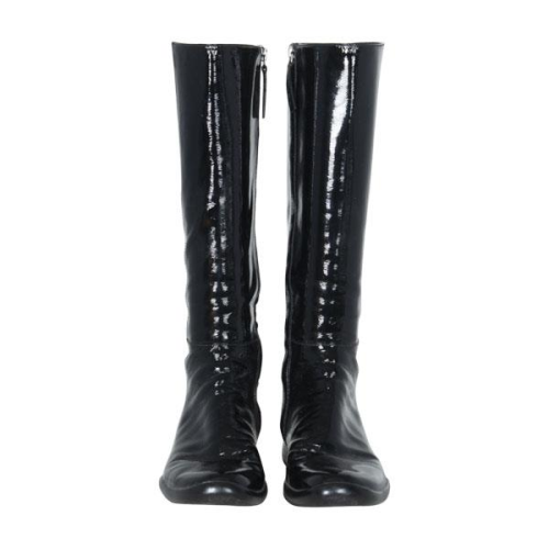 Prada Sport Patent Leather Mid-Calf Boots