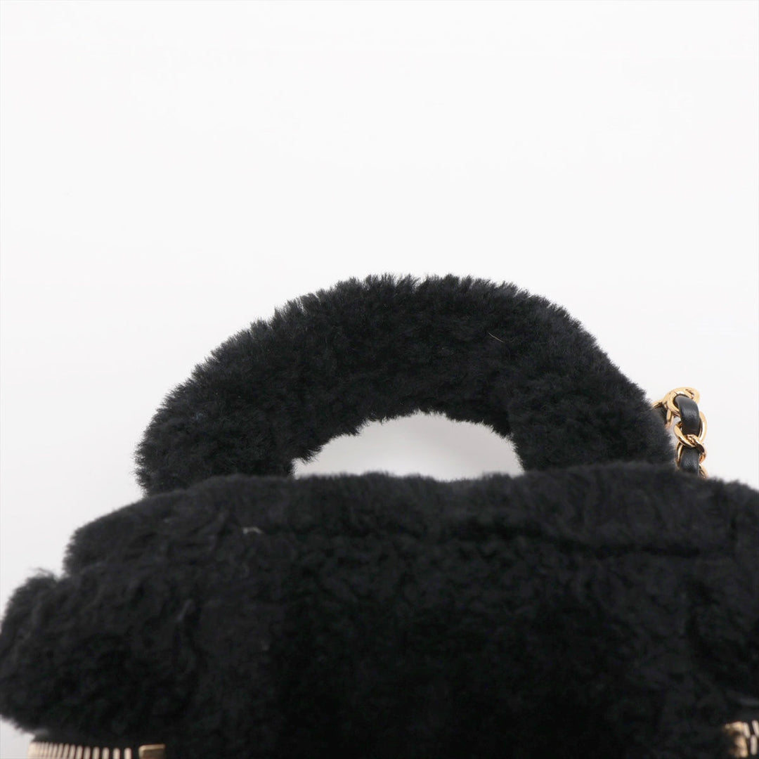 Top Quality Chanel Coco Sealing 2WAY Shoulder Bag Vanity Black G  AS3357