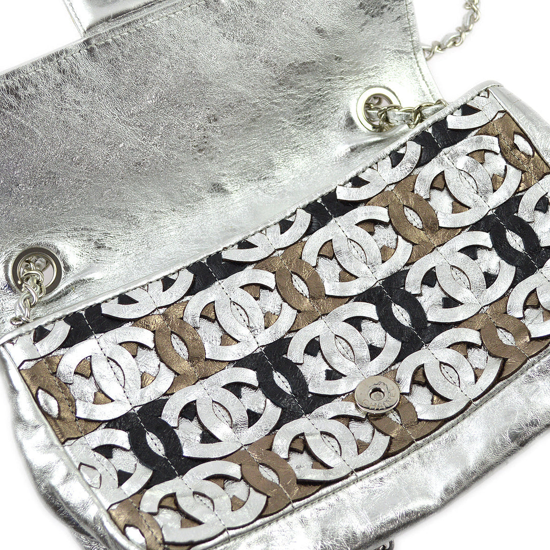 Top Quality Chanel 2006-2008 Silver leather Shoulder Bag