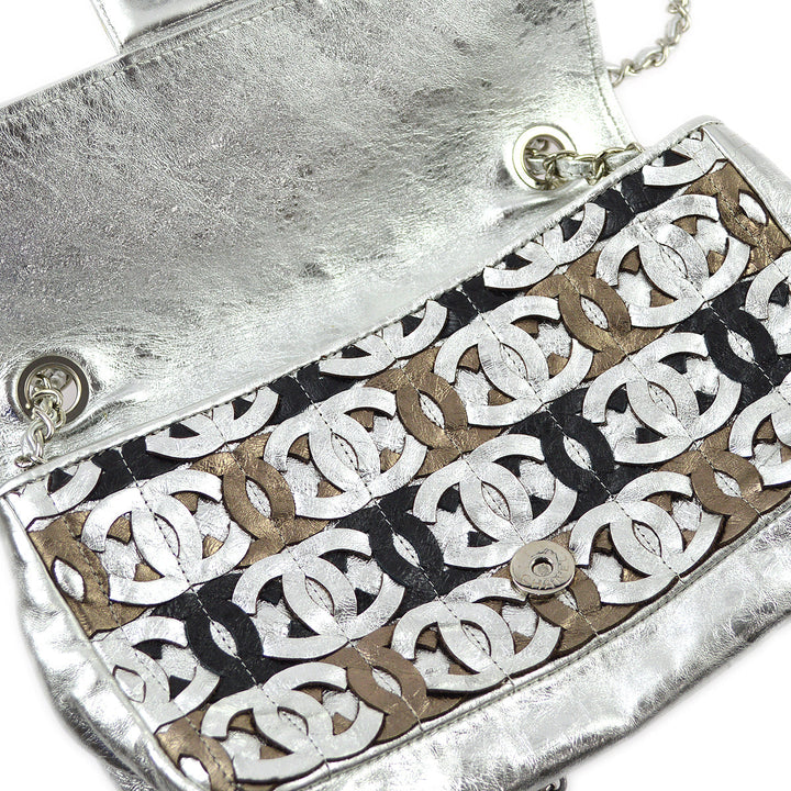 Top Quality Chanel 2006-2008 Silver leather Shoulder Bag