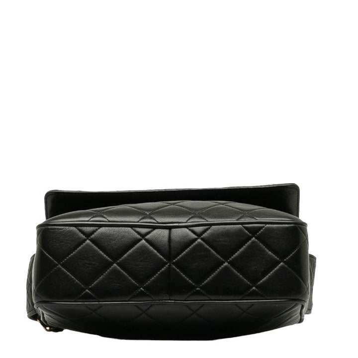Top Quality Chanel Matrases Cocomark Tassel loping Shoulder Bag Black Leather  CHANEL
