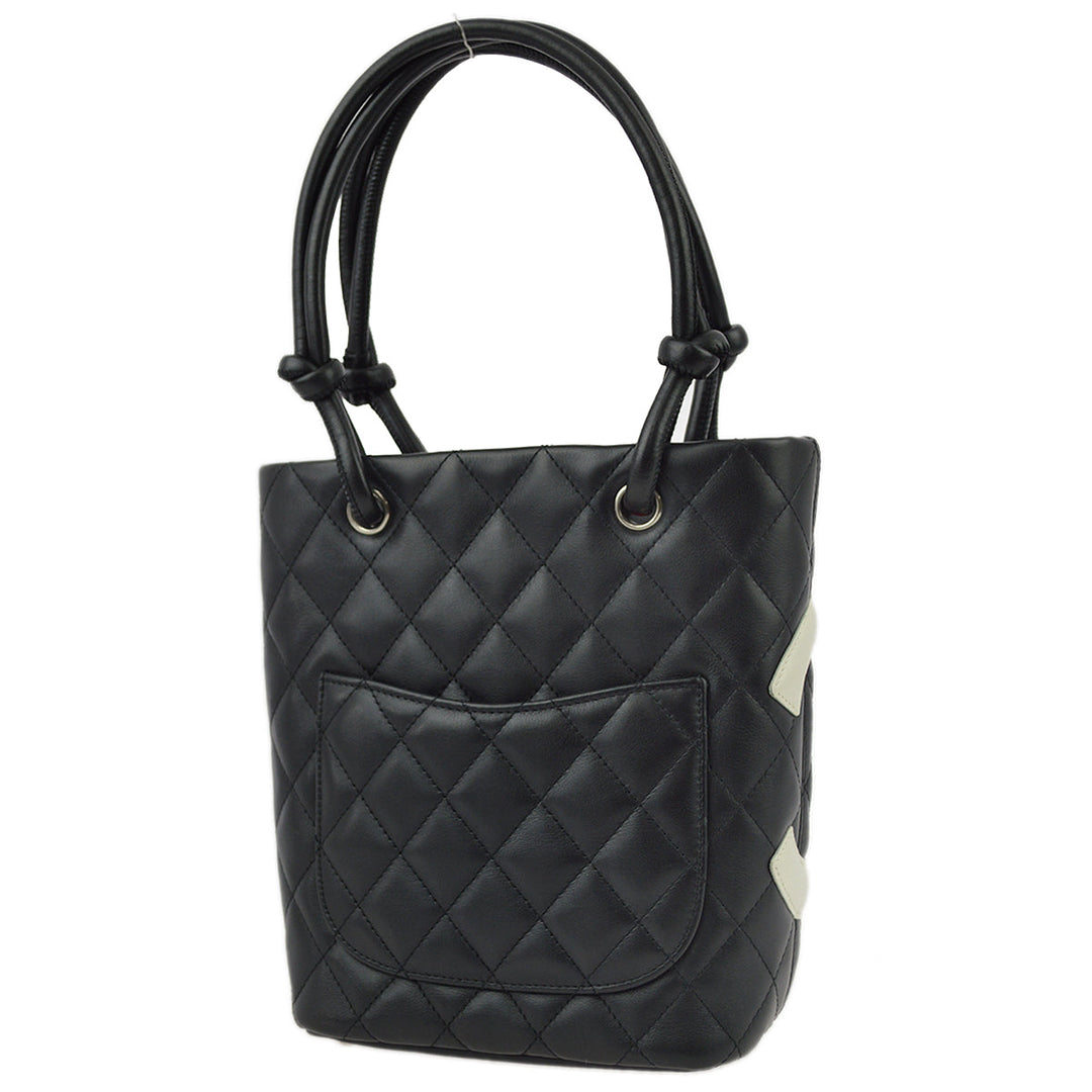 Top Quality Chanel Black Calfskin Cambon Ligne Tote Handbag
