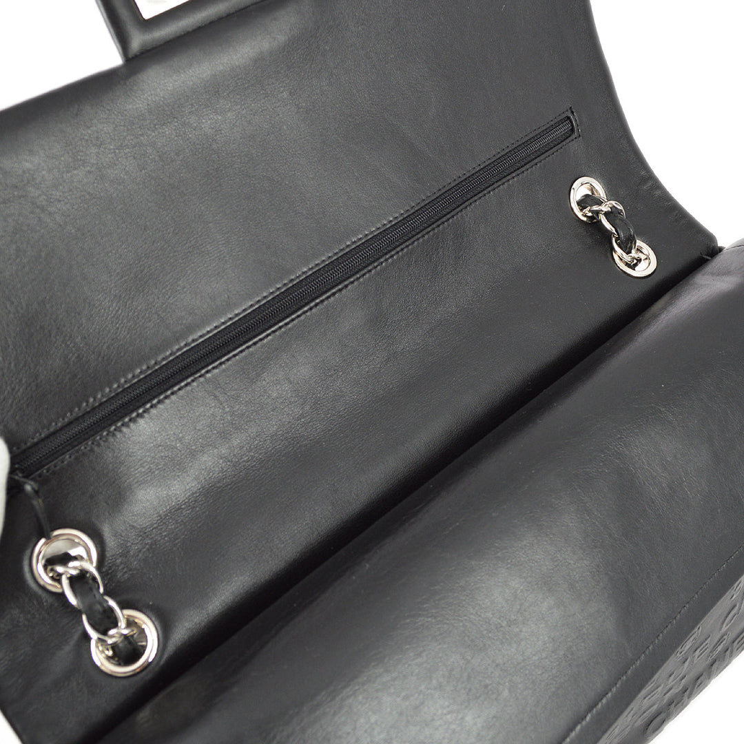 Top Quality Chanel * Black Lambskin Mademoiselle Lock Double Flap Shoulder Bag