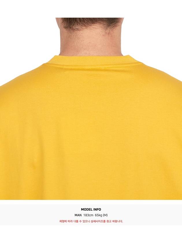 Burberry Men's Logo Print Cotton Short Sleeve T-Shirt Yellow