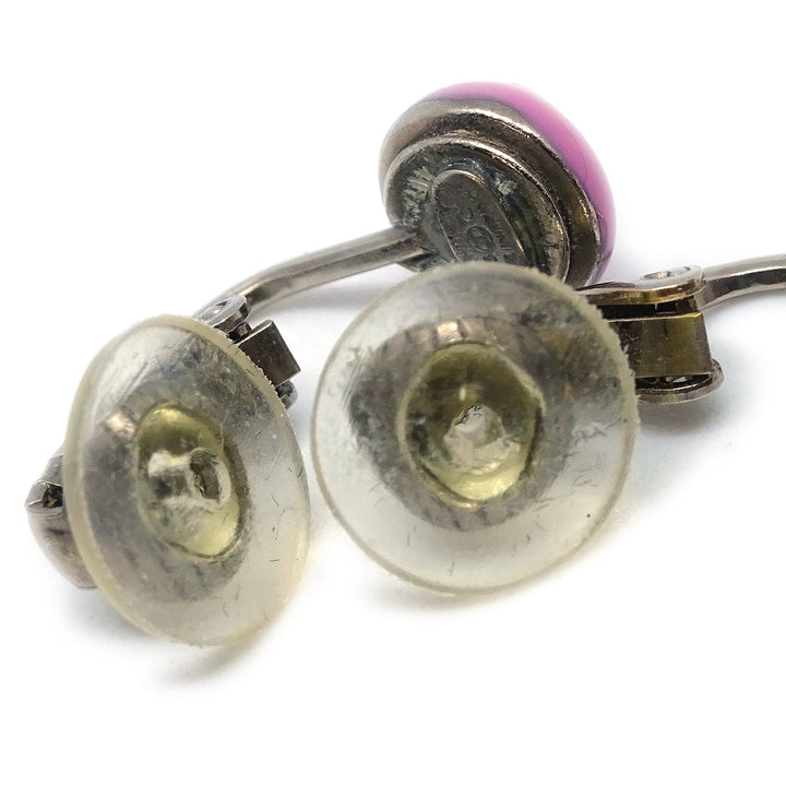 Top Quality Chanel Button Earrings Pink 03C
