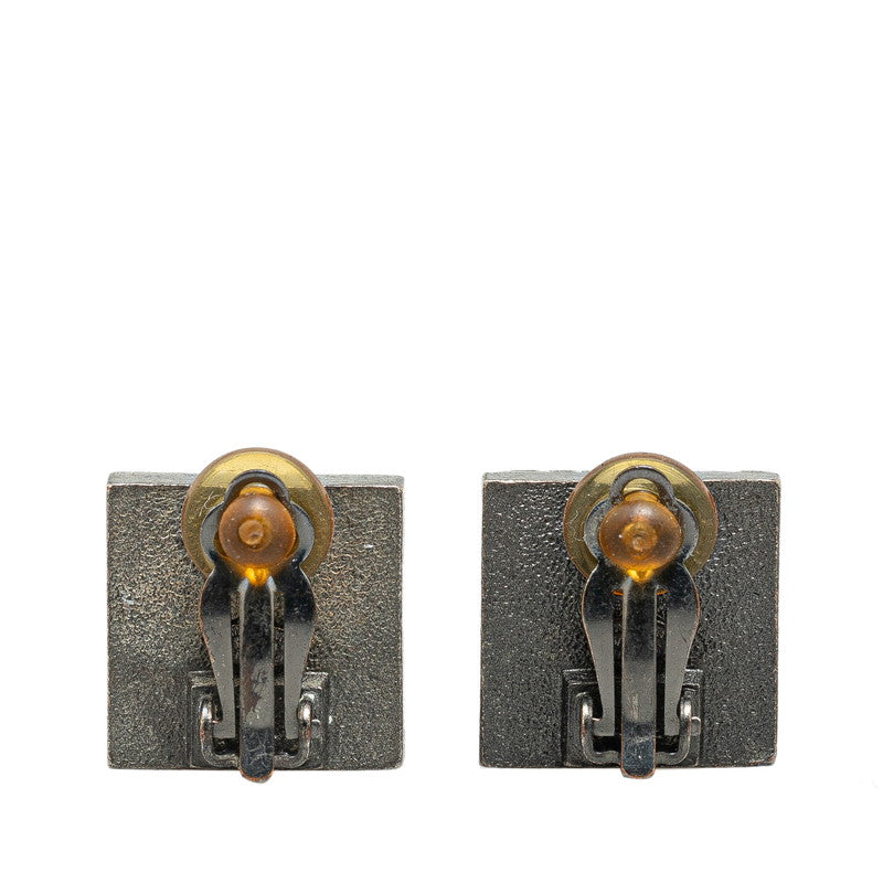 Top Quality Chanel Square Earrings Metal Rhinestone