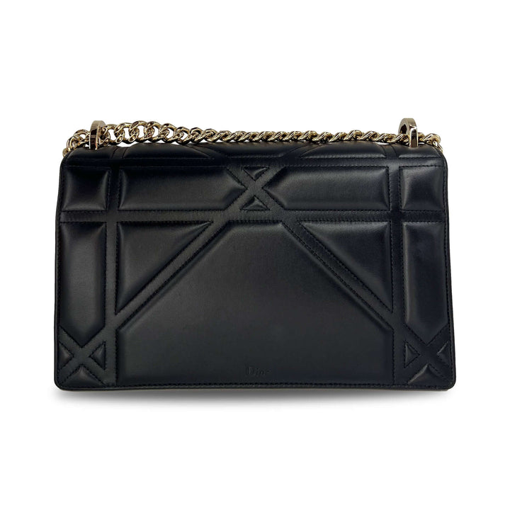 Christian Top quality Dior black calfskin on chain handbag