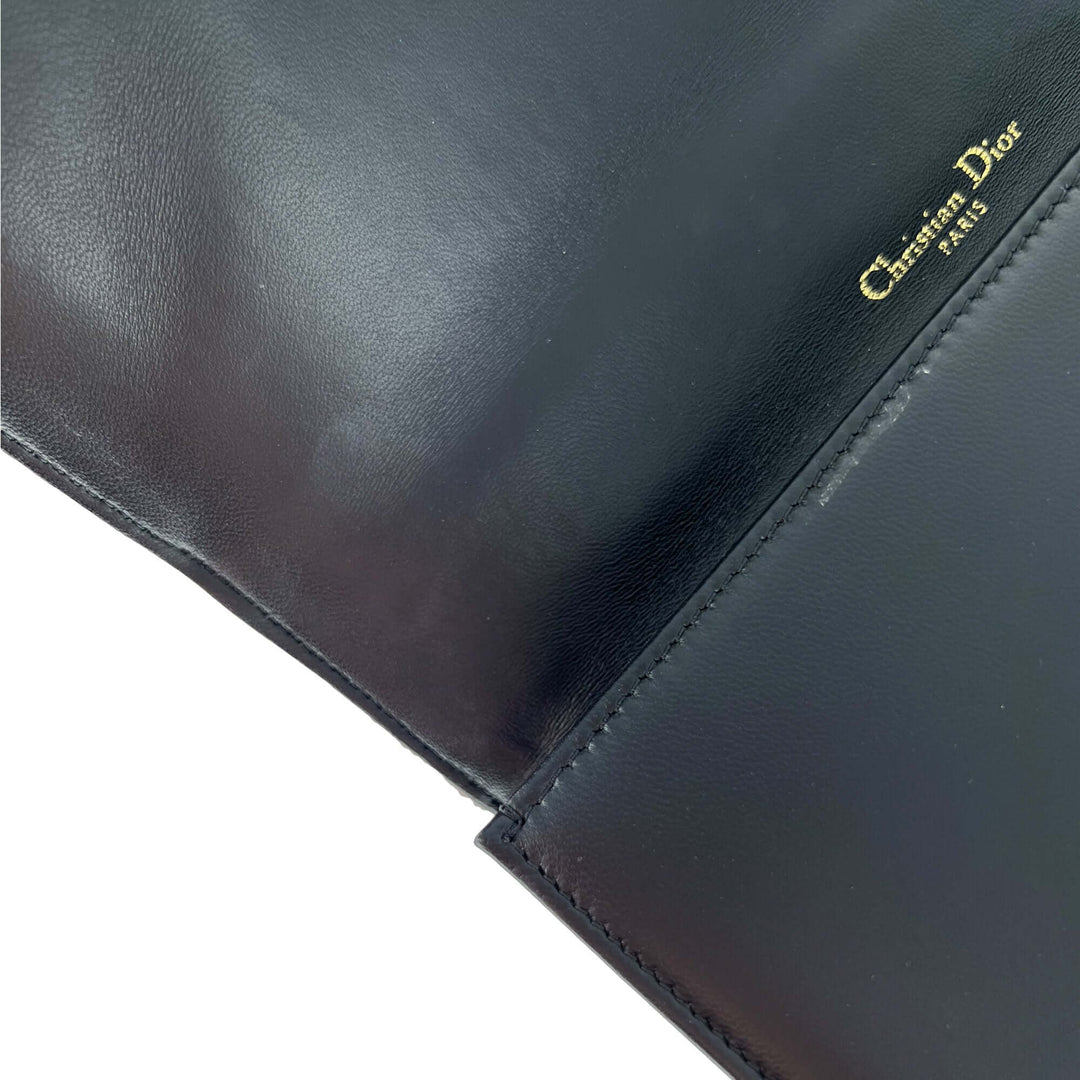 Christian Top quality Dior black calfskin on chain handbag