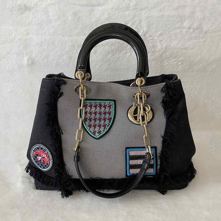 Christian Top quality Dior Cruise Collection D-Light Canvas Chain Tote