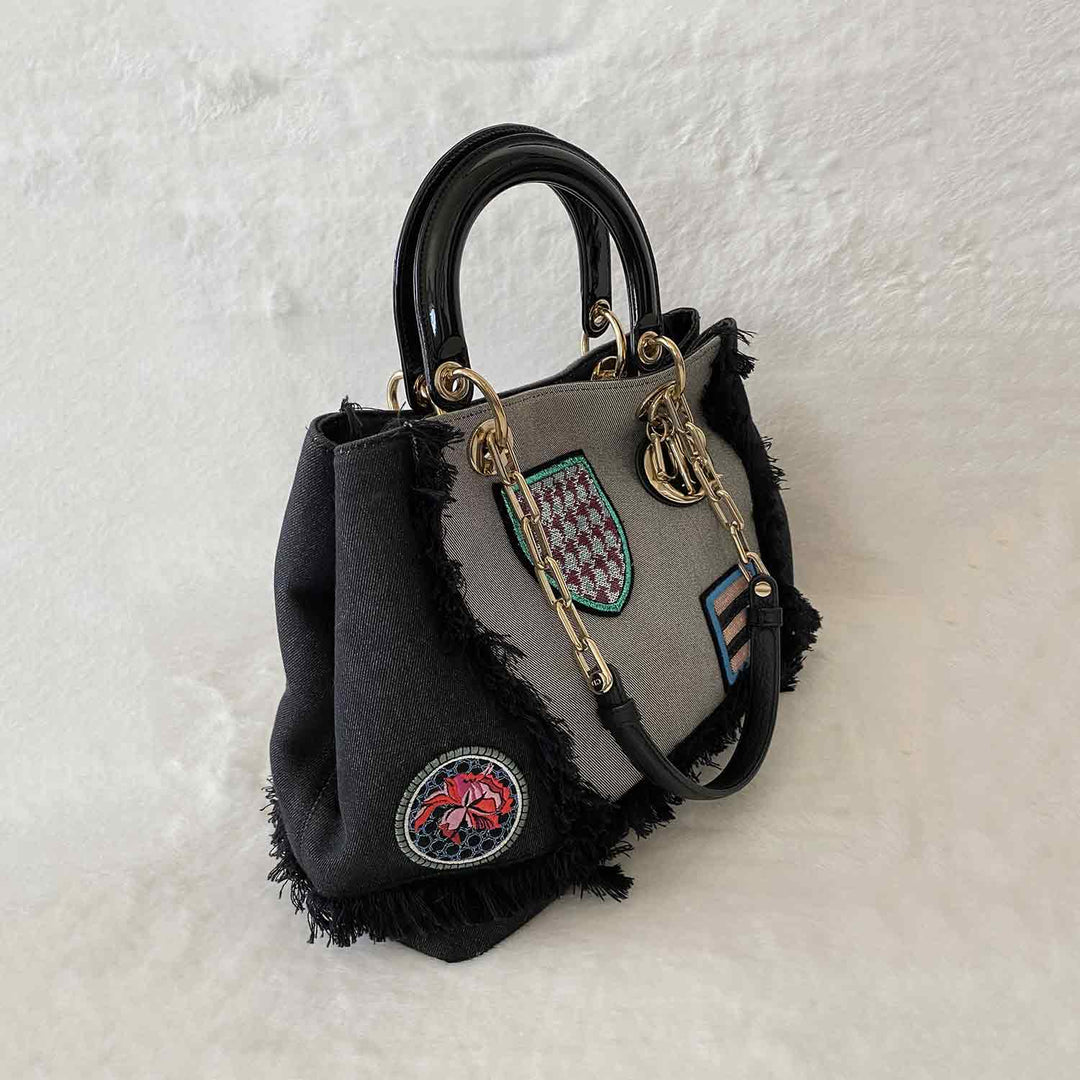 Christian Top quality Dior Cruise Collection D-Light Canvas Chain Tote