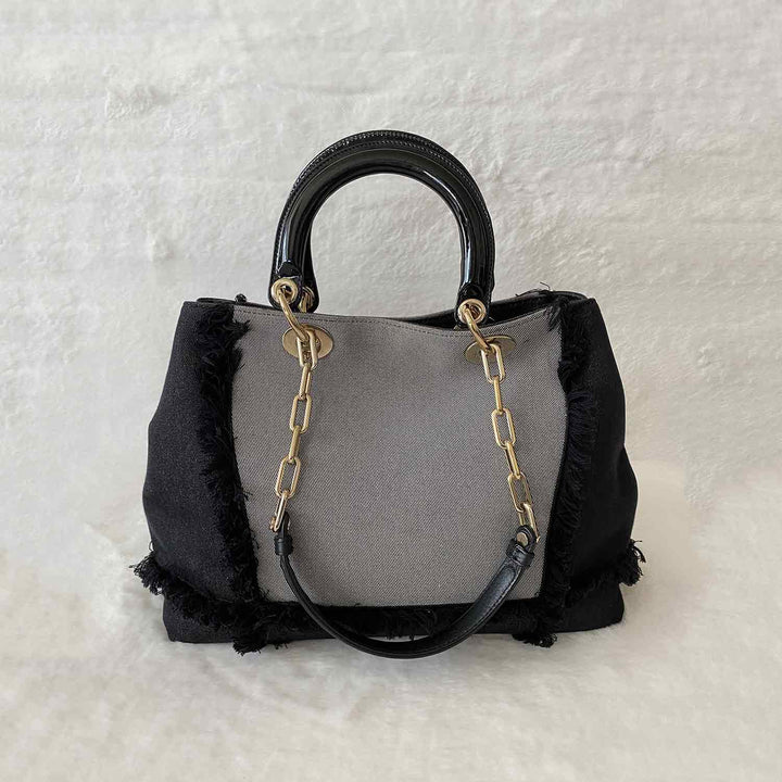 Christian Top quality Dior Cruise Collection D-Light Canvas Chain Tote