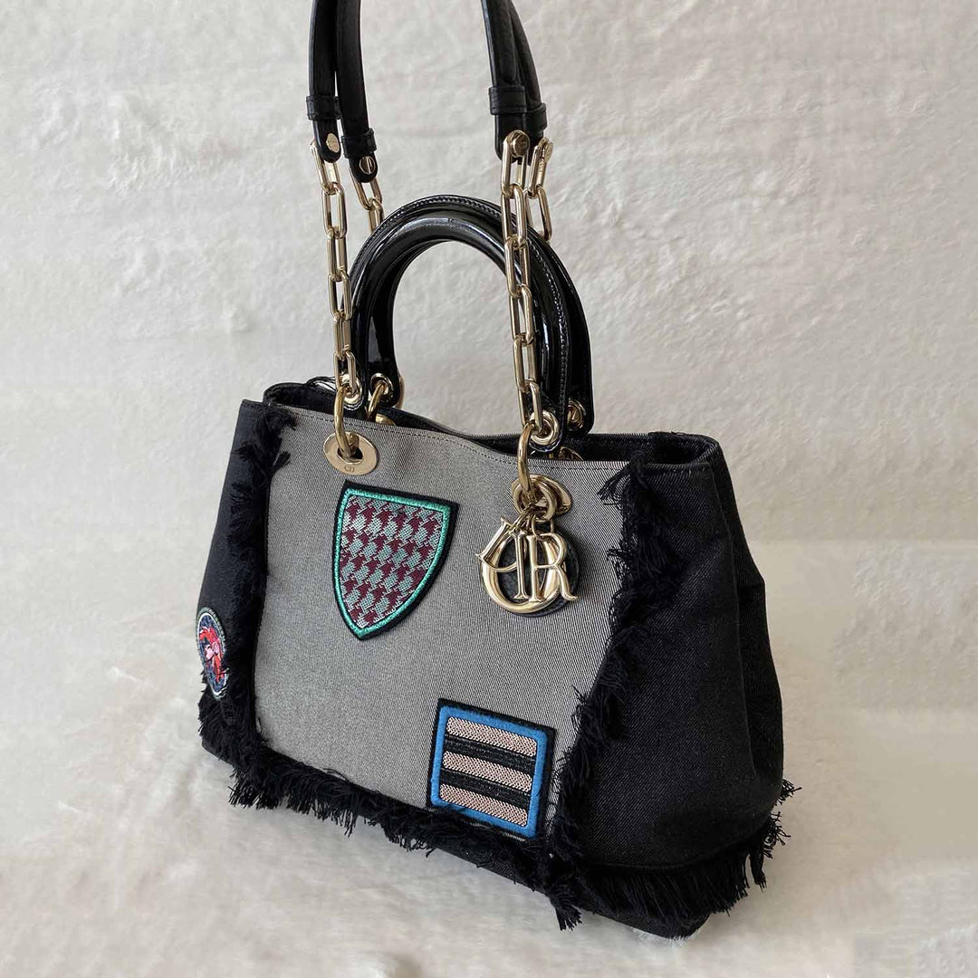 Christian Top quality Dior Cruise Collection D-Light Canvas Chain Tote