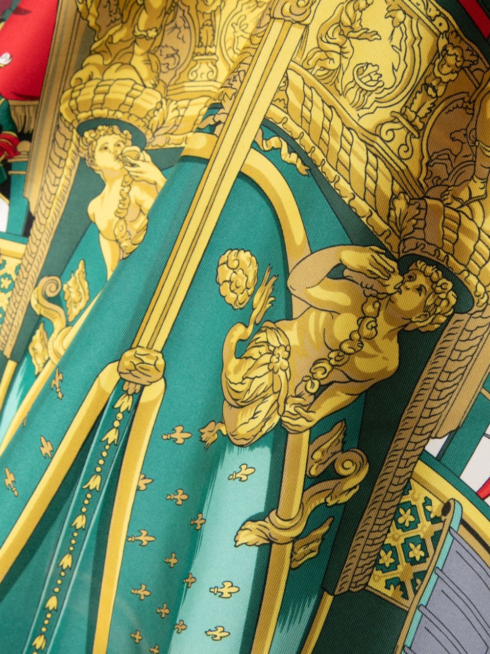 Chanel Vue du Carosse de la Galere La Reale silk scarf