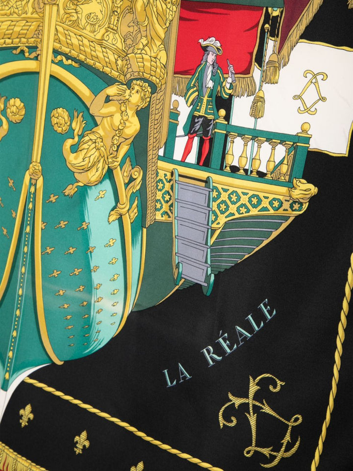 Chanel Vue du Carosse de la Galere La Reale silk scarf