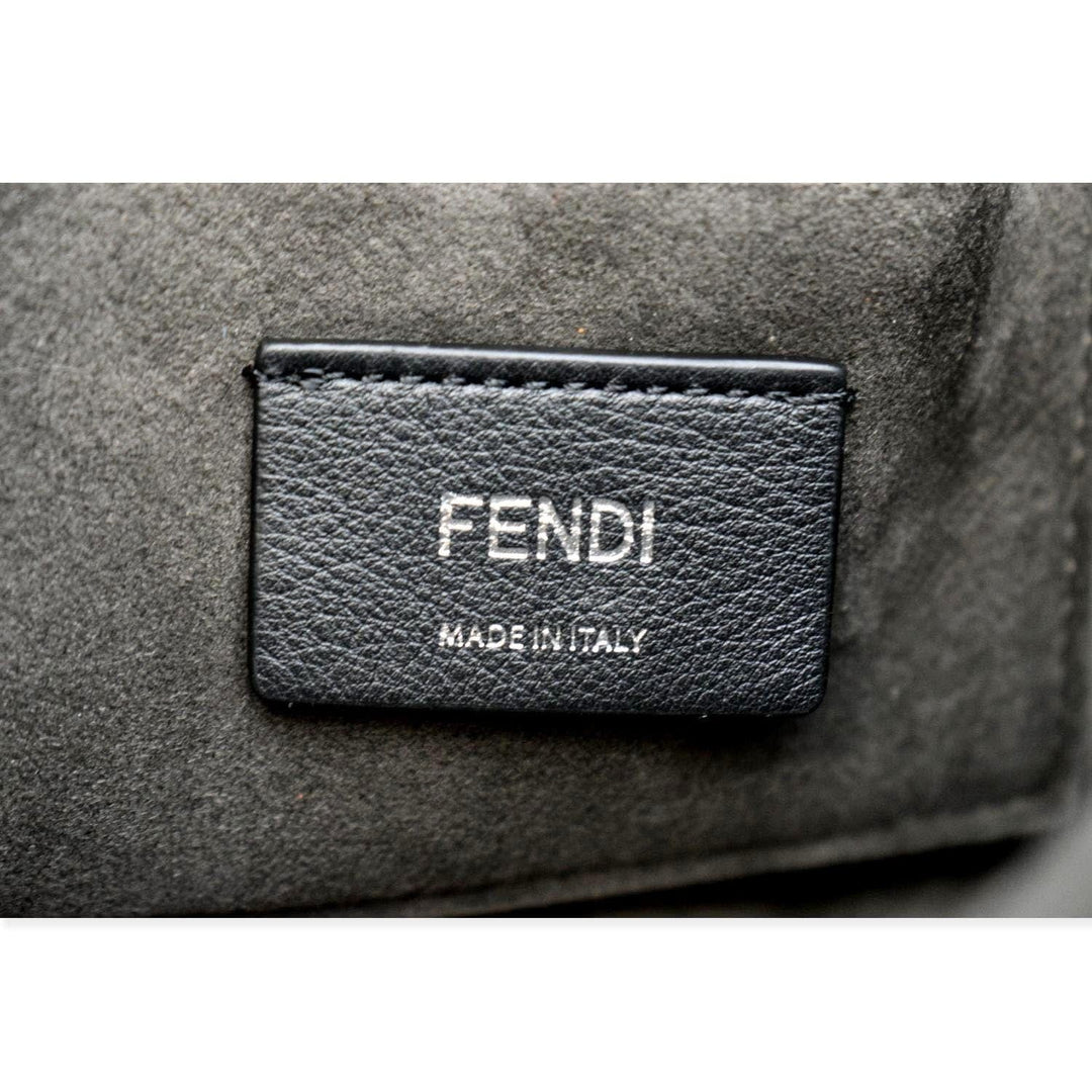 Fendi Kan I Small Studded Metallic Leather Chain Shoulder Bag Gold