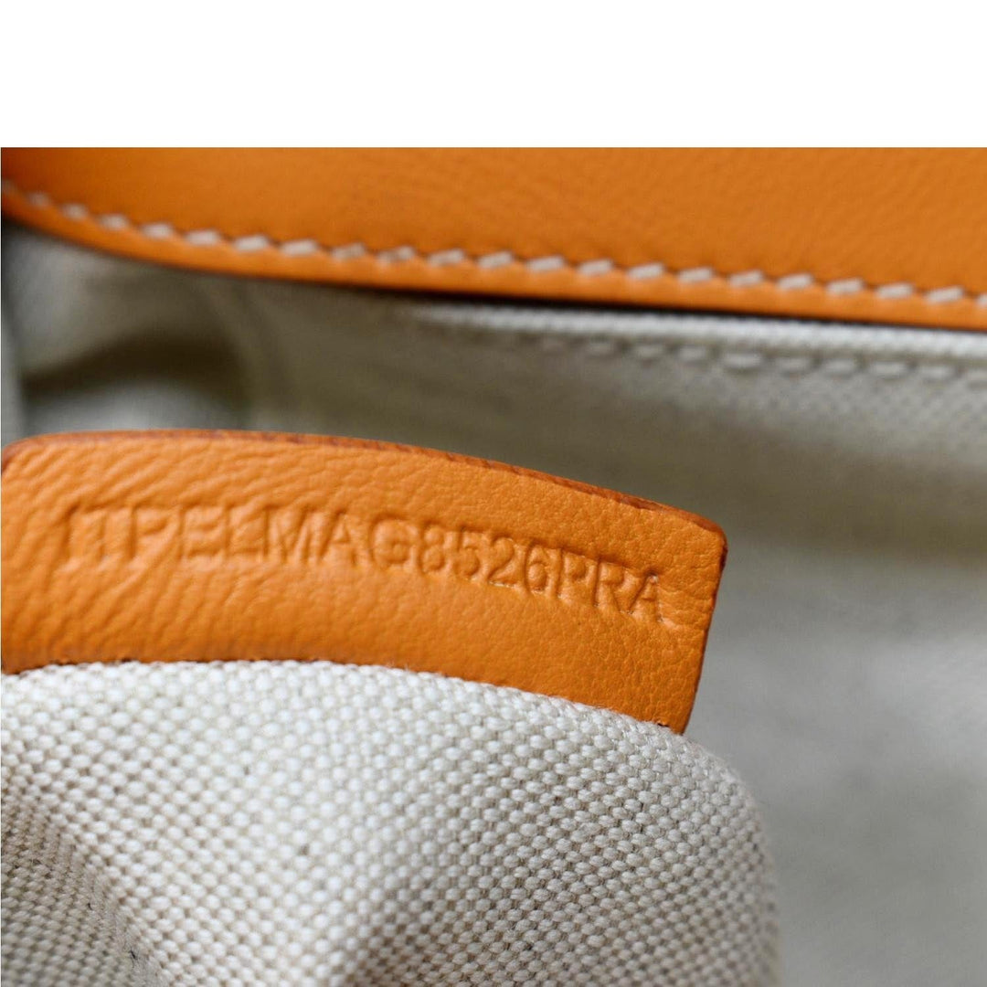 Burberry Horseferry Print Lola Canvas Leather Shoulder Bag Orange
