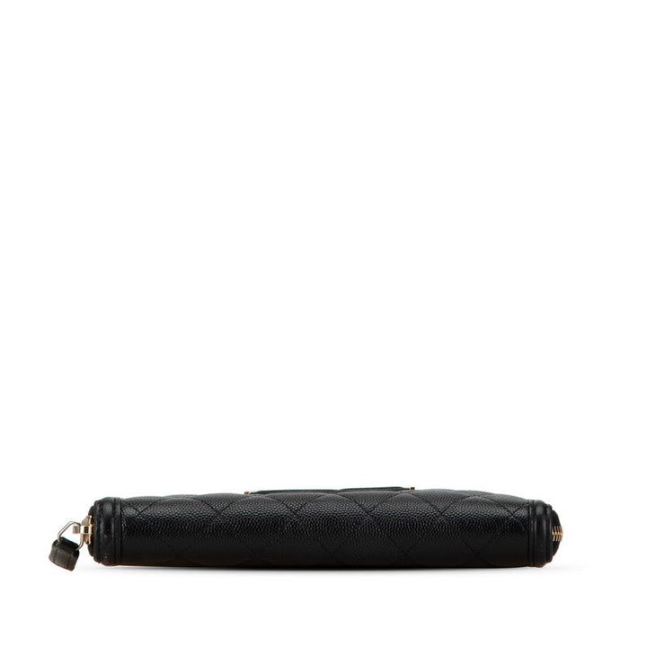 Top Quality Chanel Caviar Skin Matelasse CC Filigree Wallet