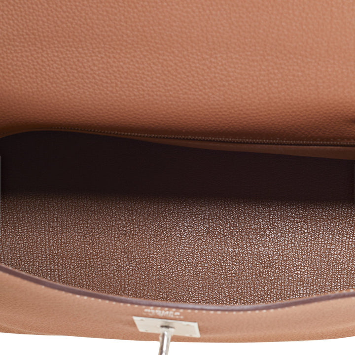 Top quality Hermes Kelly 32 Retourne Gold Togo Palladium Hardware