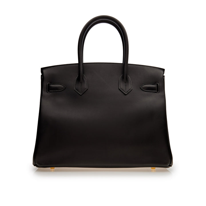 Top quality Hermes Birkin 30 Black Box Leather Gold Hardware