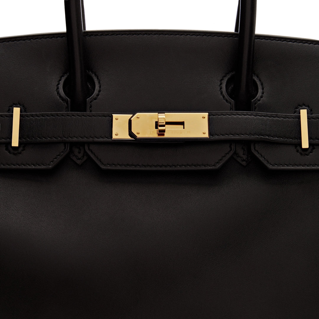 Top quality Hermes Birkin 30 Black Box Leather Gold Hardware