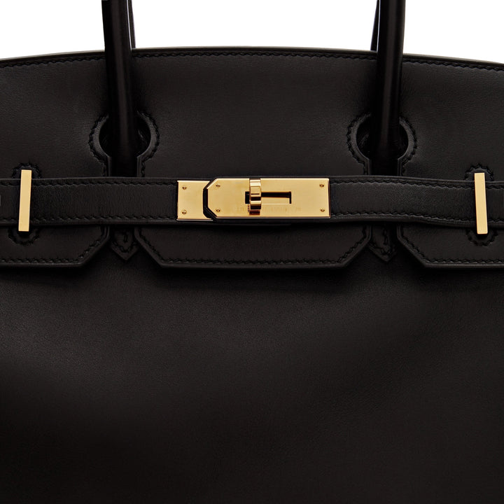 Top quality Hermes Birkin 30 Black Box Leather Gold Hardware