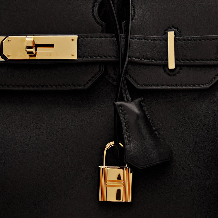 Top quality Hermes Birkin 30 Black Box Leather Gold Hardware