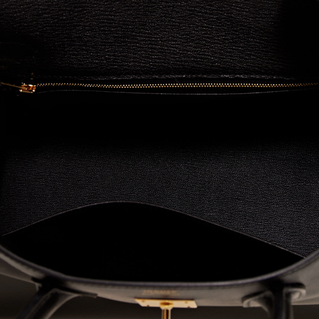 Top quality Hermes Birkin 30 Black Box Leather Gold Hardware