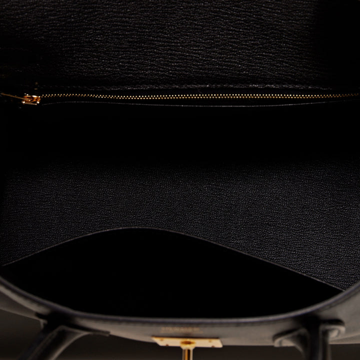 Top quality Hermes Birkin 30 Black Box Leather Gold Hardware