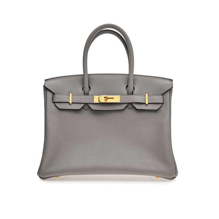 Top quality Hermes Birkin 30 Gris Togo Leather Gold Hardware