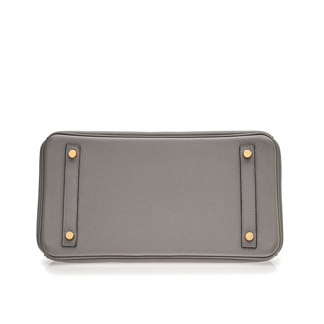 Top quality Hermes Birkin 30 Gris Togo Leather Gold Hardware