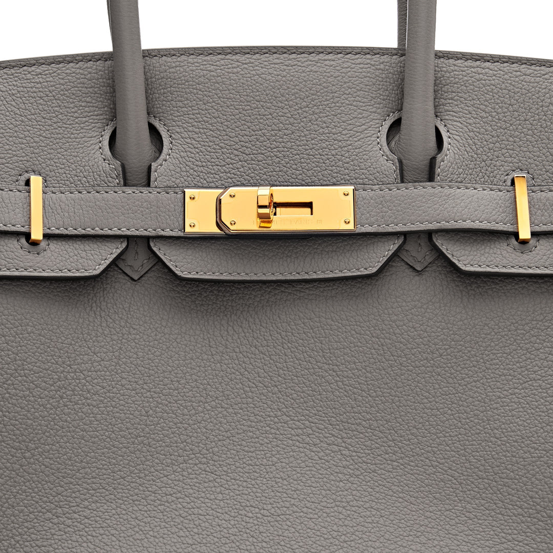 Top quality Hermes Birkin 30 Gris Togo Leather Gold Hardware