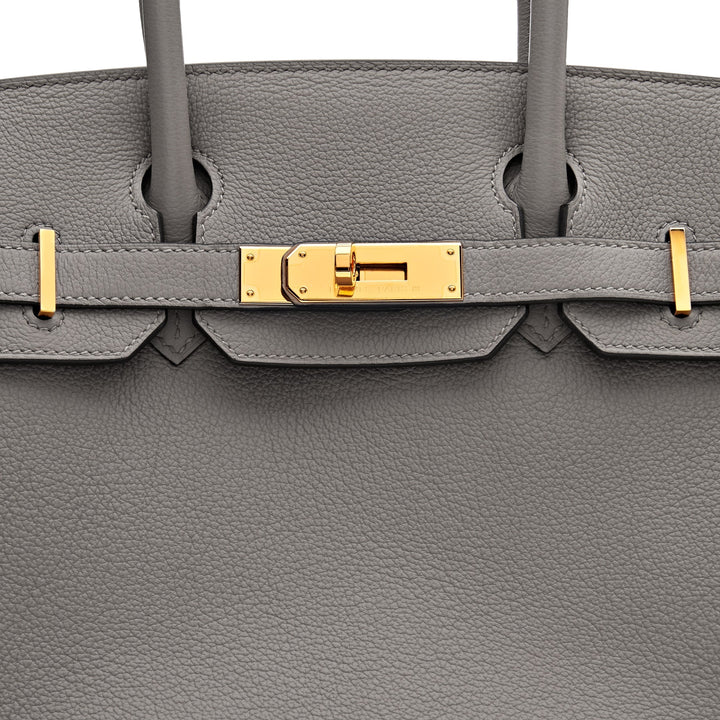 Top quality Hermes Birkin 30 Gris Togo Leather Gold Hardware
