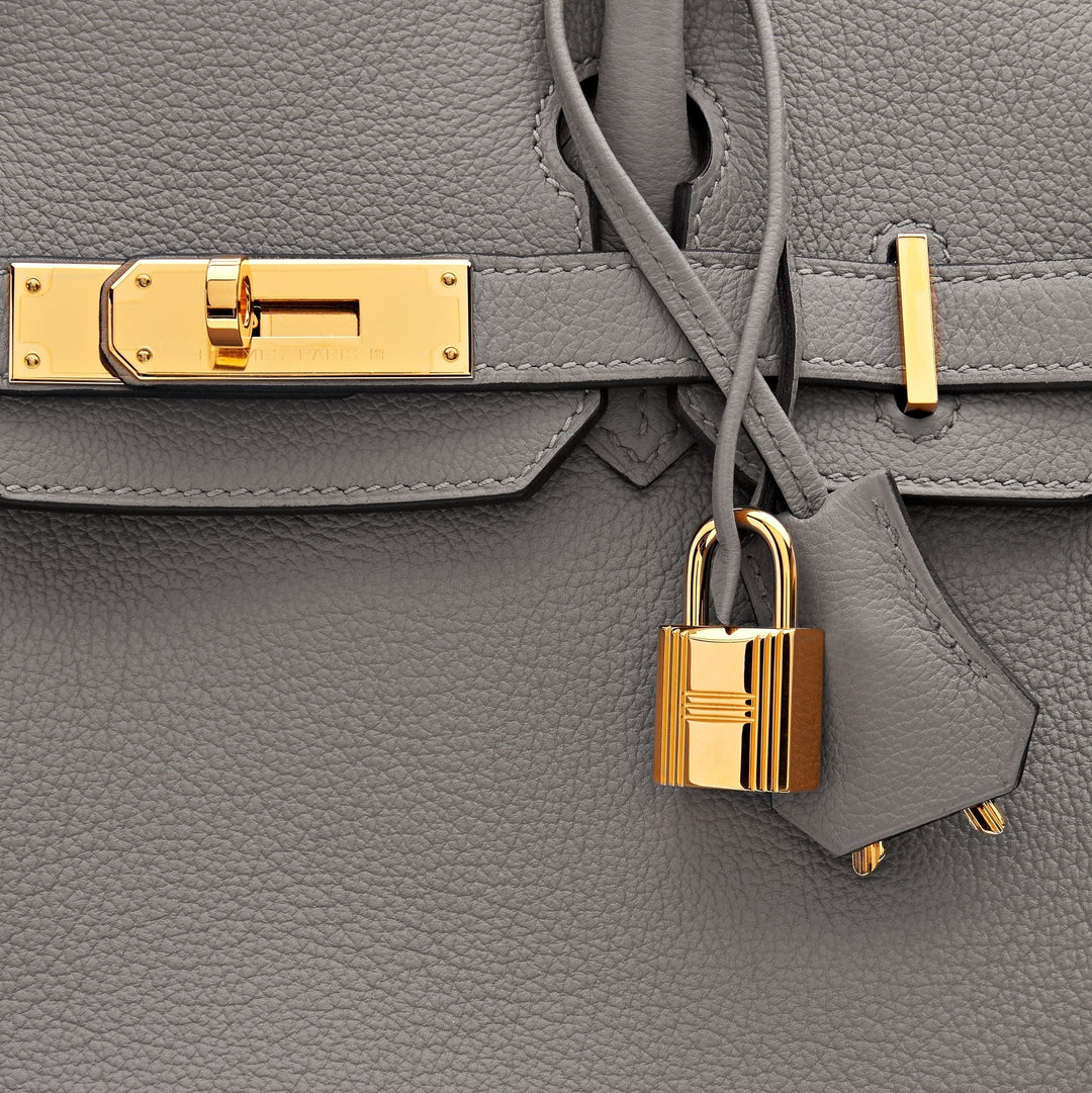 Top quality Hermes Birkin 30 Gris Togo Leather Gold Hardware