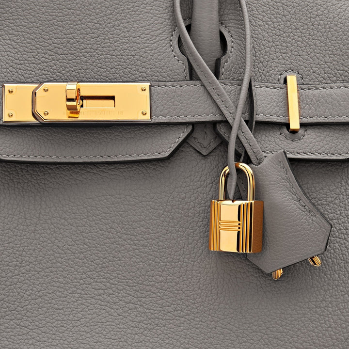 Top quality Hermes Birkin 30 Gris Togo Leather Gold Hardware