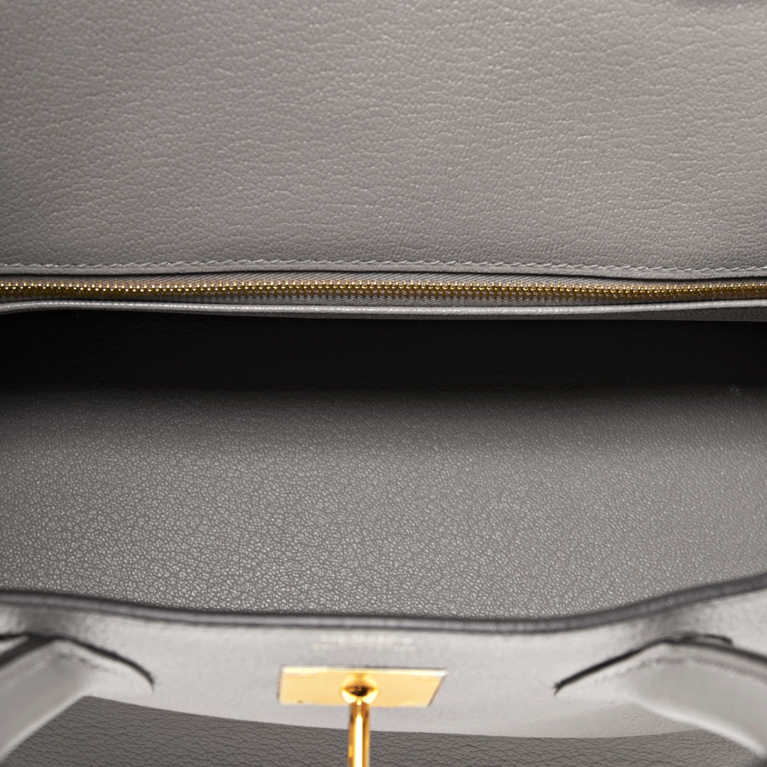 Top quality Hermes Birkin 30 Gris Togo Leather Gold Hardware