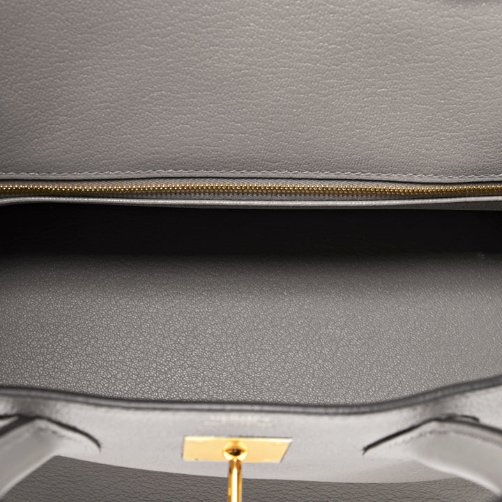 Top quality Hermes Birkin 30 Gris Togo Leather Gold Hardware