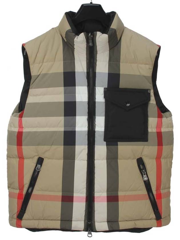 Burberry Reversible Check Nylon Padding Vest Archive Beige