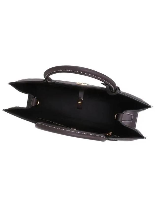 Burberry Frances Small Leather Tote Bag Brown