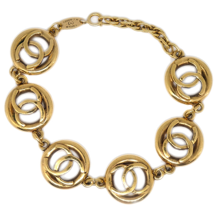 Top Quality Chanel Medallion Bracelet Gold 1983
