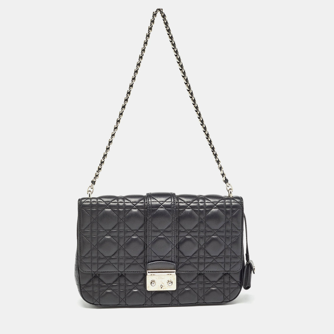 Top quality Dior Black Cannage Leather Miss Promenade Shoulder Bag