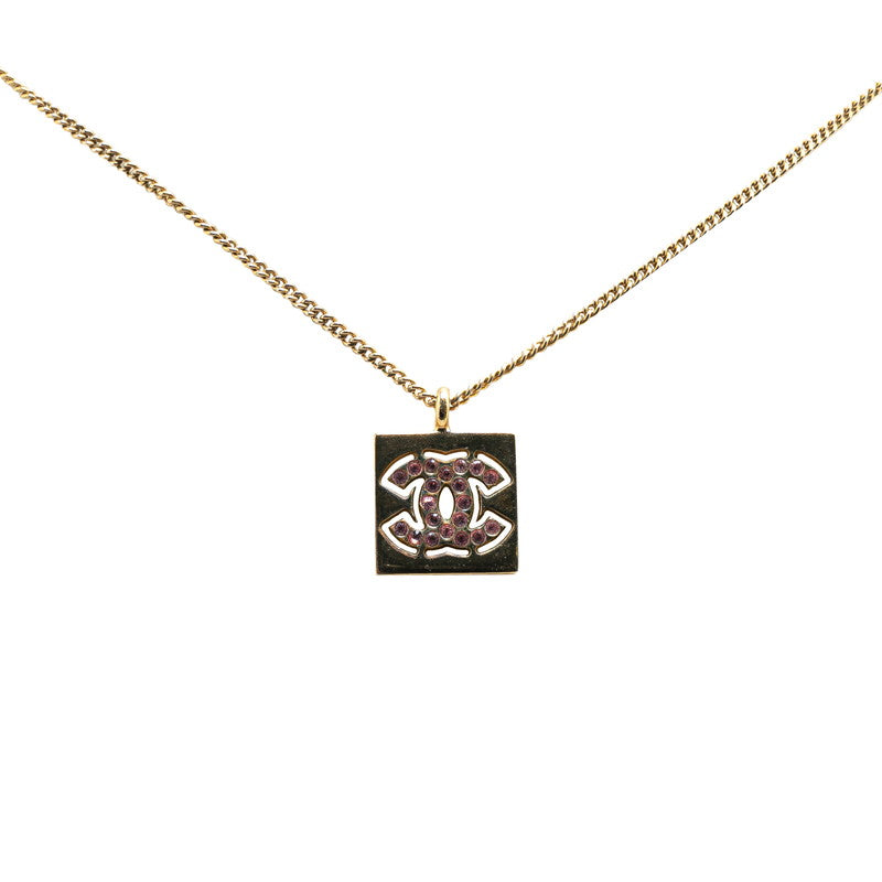 Top Quality Chanel Vintage Coco Mark Rhinestone Necklace