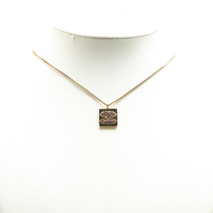 Top Quality Chanel Vintage Coco Mark Rhinestone Necklace