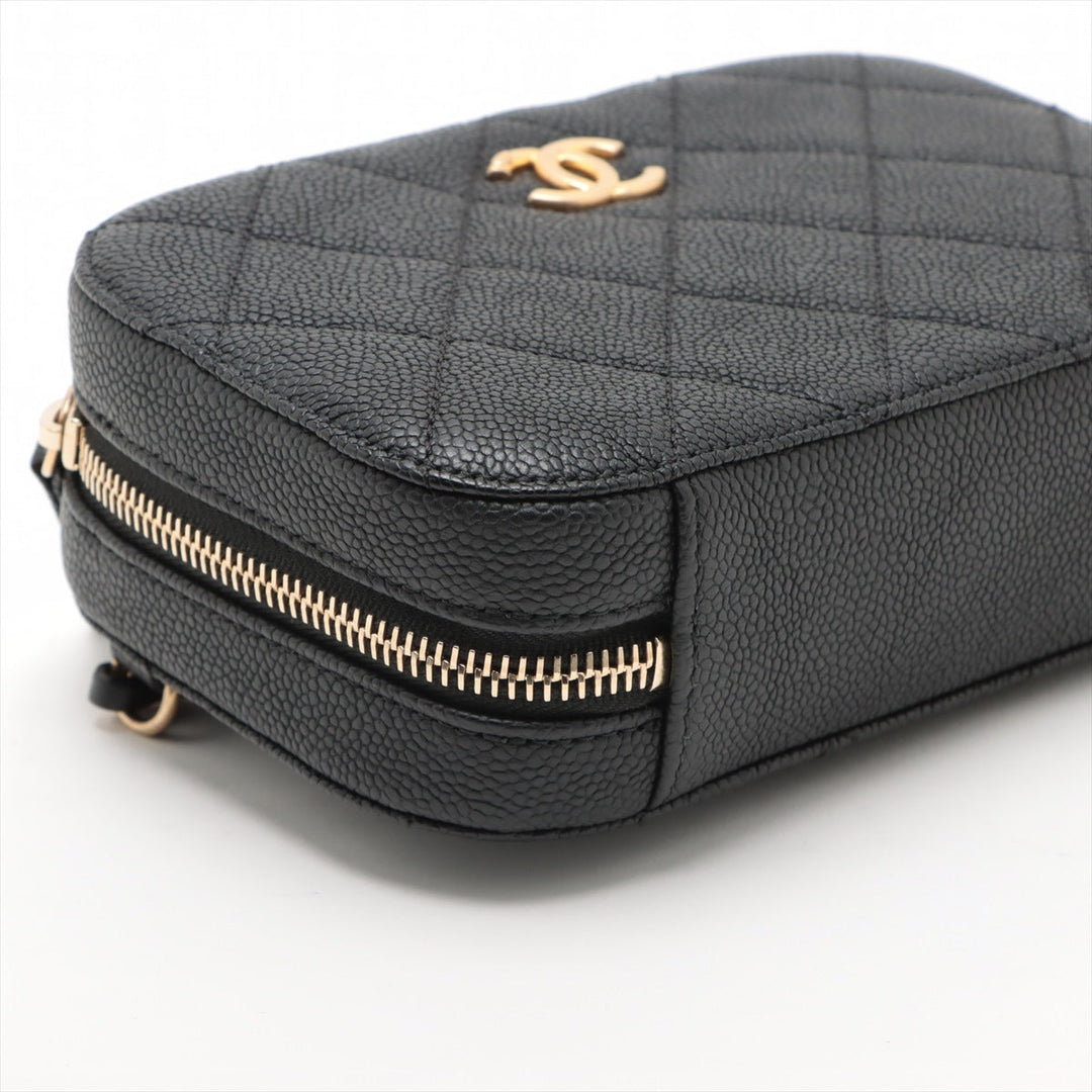 Top Quality Chanel Matrasse Cavia S Waist Pouch Black Gold  28th