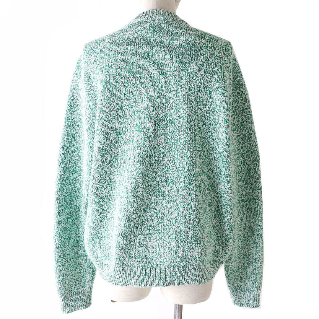Top Quality Balenciaga Melange Cotton Mix Knit Sweater Green S