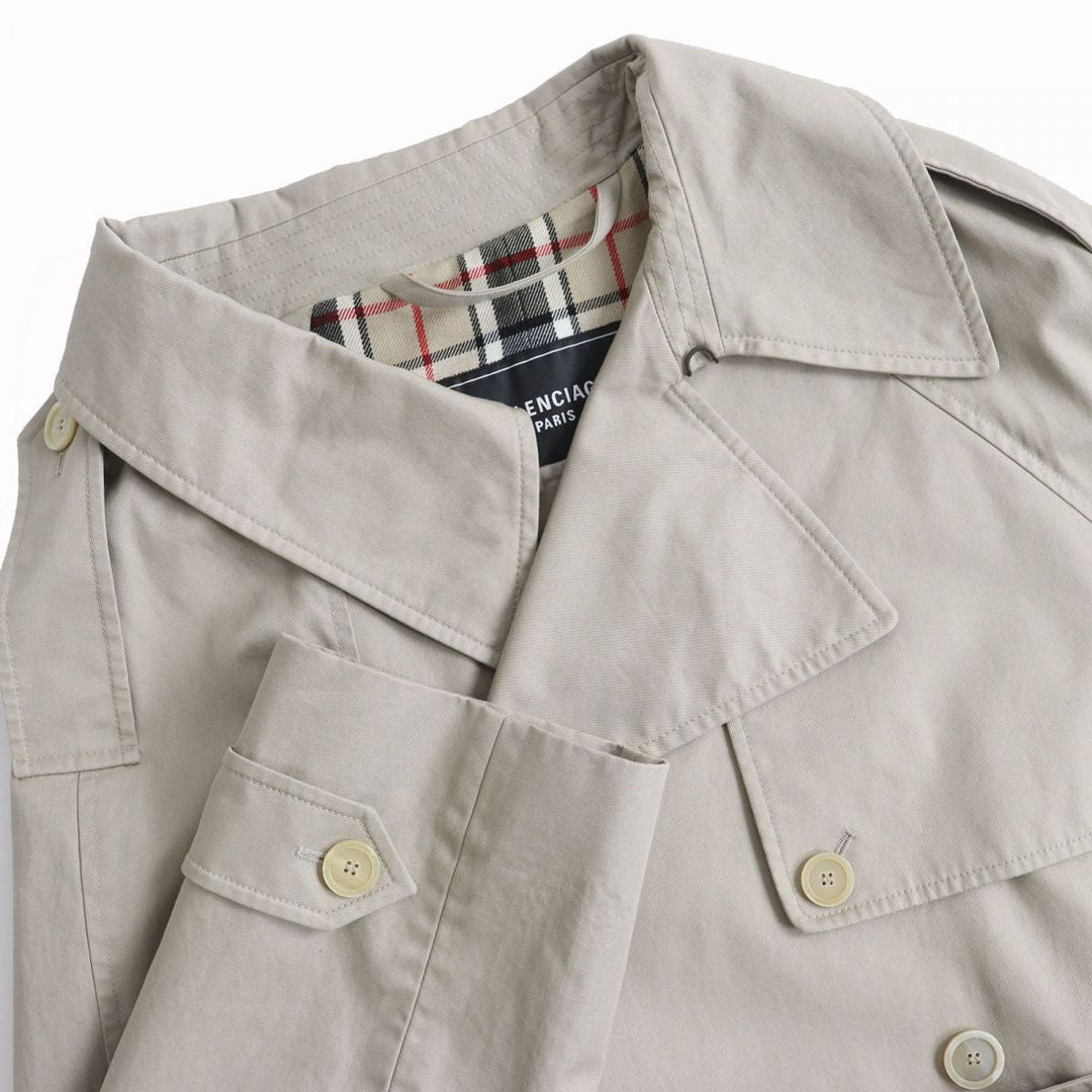 Top Quality Balenciaga Asymmetrical Oversized Trench Coat XS