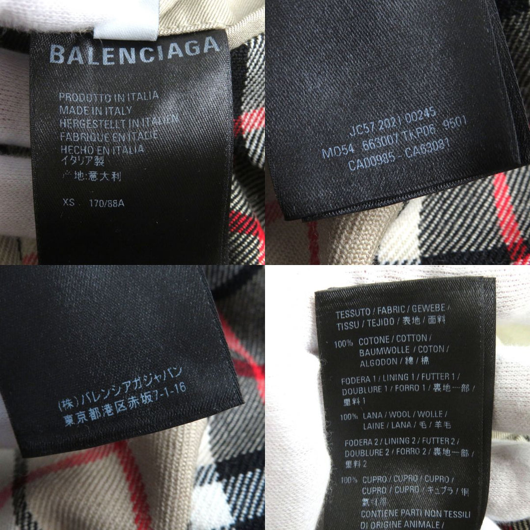 Top Quality Balenciaga Asymmetrical Oversized Trench Coat XS