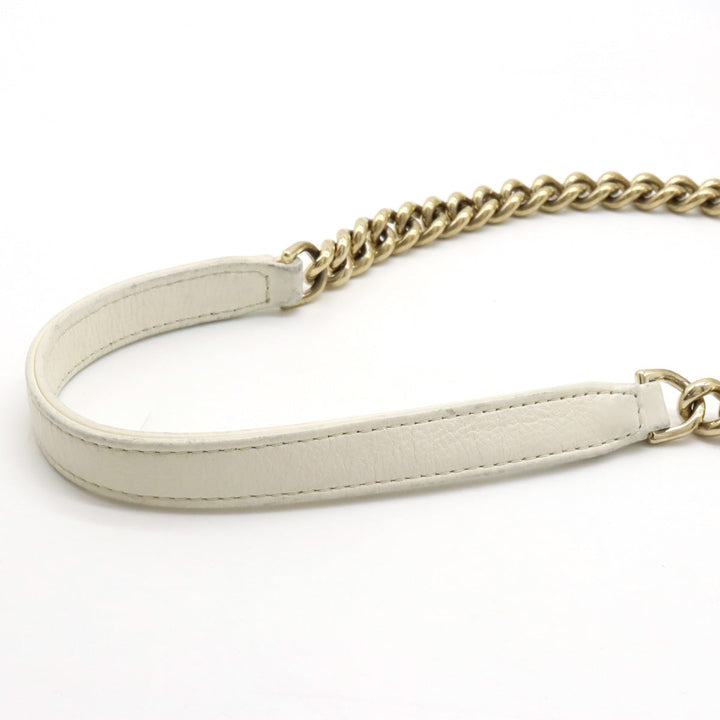 Top Quality Chanel Mattress Top Handle Handbag 2WAY Chain Shoulder Bag Leather Ivory White Gold  Black / Blue / Blue