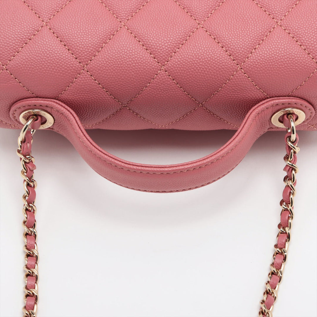 Top Quality Chanel Mattress Caviar Skin 2WAY Handbag Pink Gold  28th Floor
