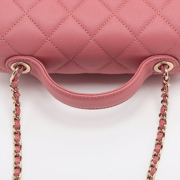 Top Quality Chanel Mattress Caviar Skin 2WAY Handbag Pink Gold  28th Floor